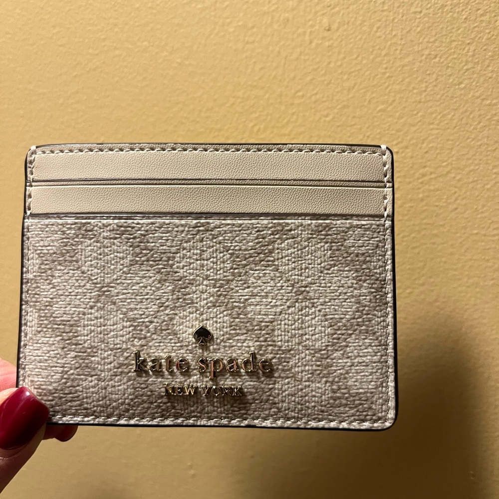 KATE SPADE FLOWER SPADE SMALL SLIM CARD HOLDER